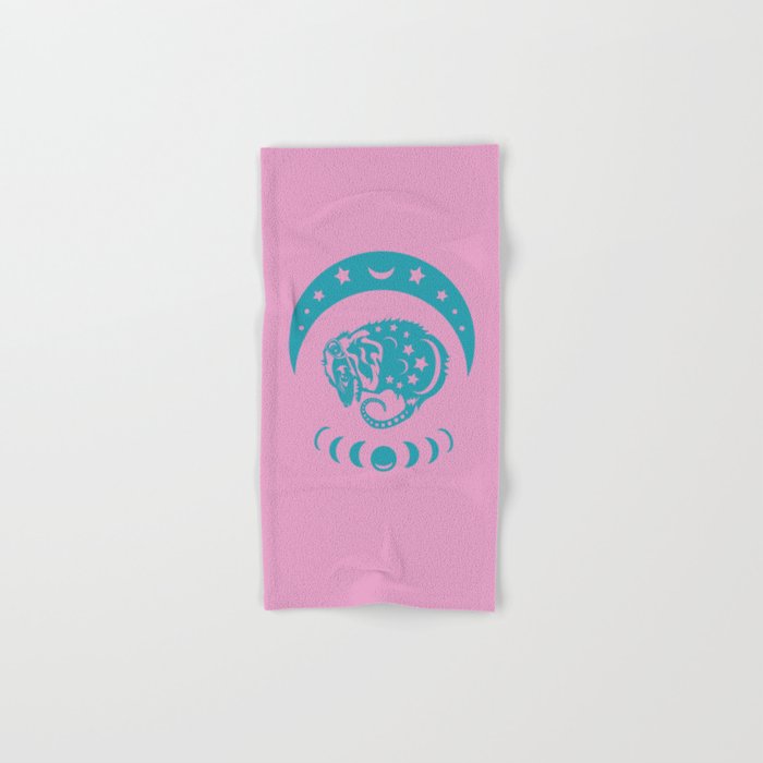 Teal & Pink Possum Hand & Bath Towel