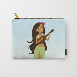 Ukulele Girl Carry-All Pouch | Hawaii, Beach, Ukulele, Illustration, Vector, Drawing, Hula, Grassskirt, Music, Digital 