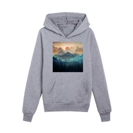 Wilderness Becomes Alive at Night Kids Pullover Hoodies