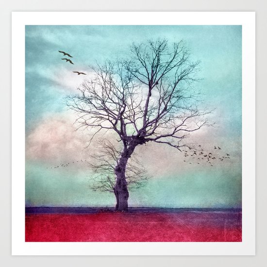 ATMOSPHERIC TREE | Longing for spring Art Print