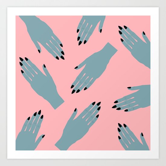 Vampy Hands Art Print