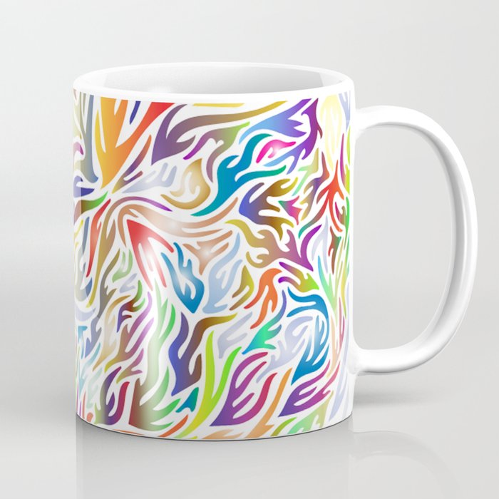 Abstract multi colour flames. Coffee Mug