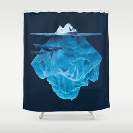 In the deep (iceberg) Shower Curtain
