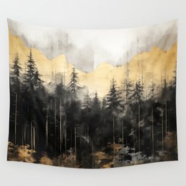 Pacific Northwest Golden Mountain Forest IV Wall Tapestry