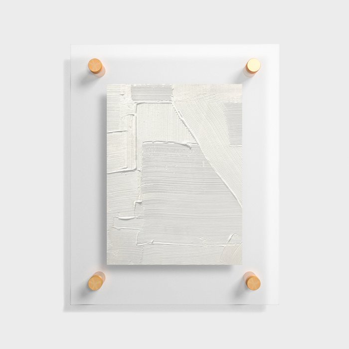 Relief [2]: an abstract, textured piece in white by Alyssa Hamilton Art Floating Acrylic Print