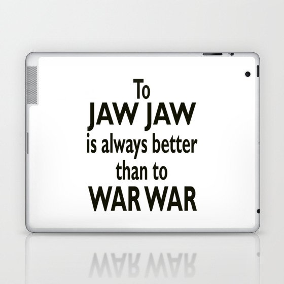  WWII, Winston, Churchill, British Prime Minister. JAW JAW. Laptop & iPad Skin