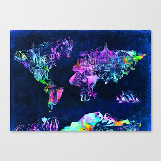 world map Canvas Print