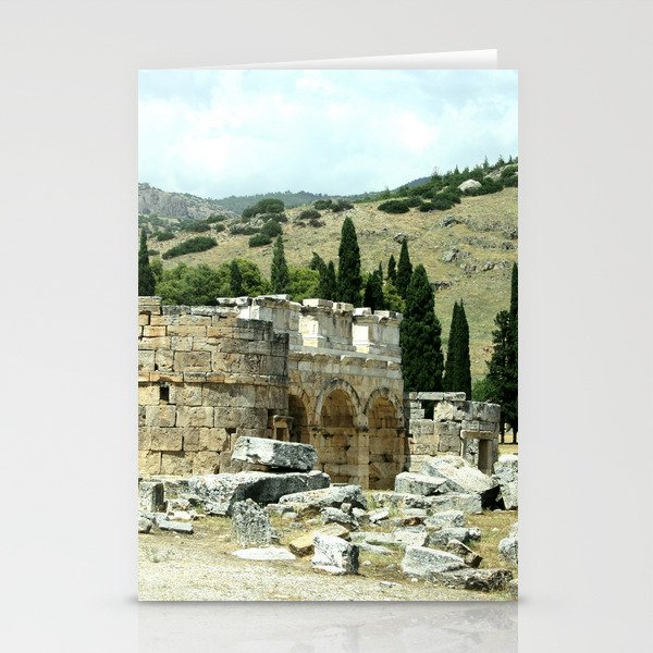 Round Towers The Frontinus Gate Hierapolis Stationery Cards