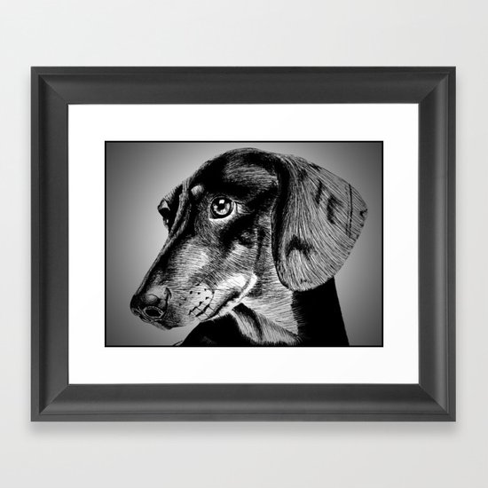 oh my dog ! Framed Art Print