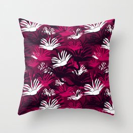 Purple Pattern of Flowers Throw Pillow