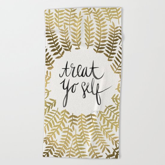 Treat Yo Self – Gold Beach Towel