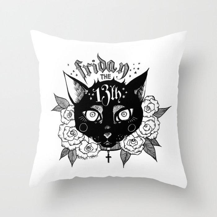 Happy Friday the 13th Throw Pillow