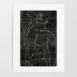 Naked male black-b Poster