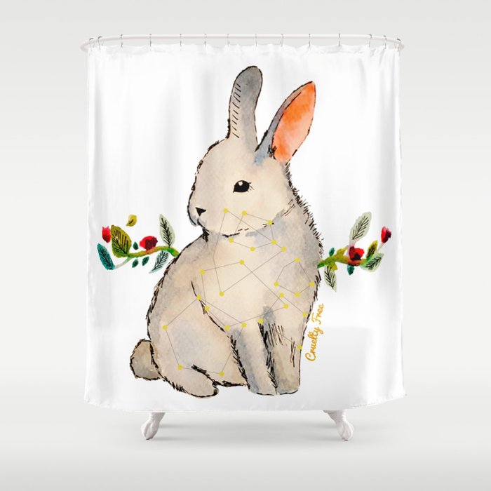 Cruelty Free Bunny Shower Curtain