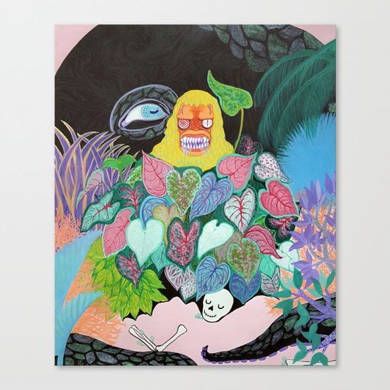 She's coming! Canvas Print