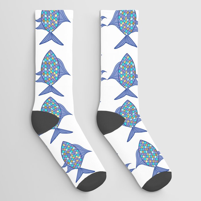 Fish with Gold Scales Socks