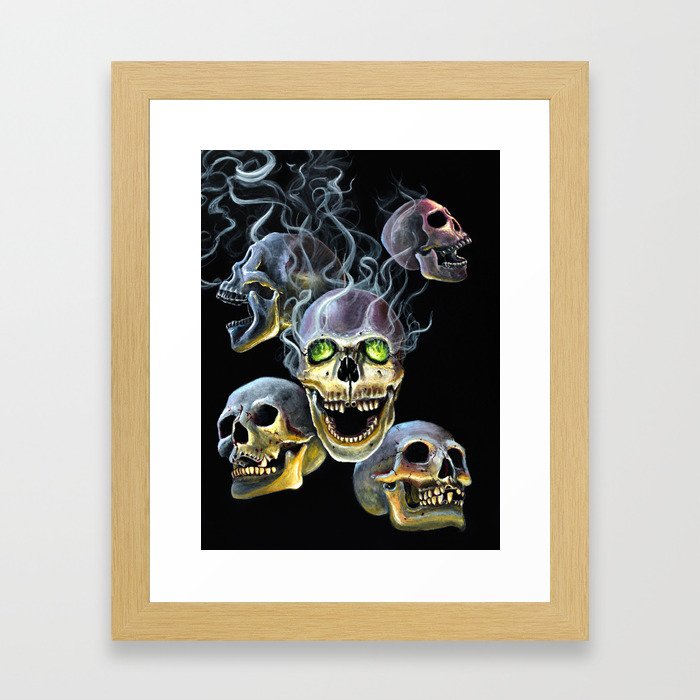 Five Skulls Painting Framed Art Print