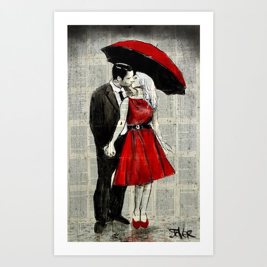 SHE WORE RED Art Print