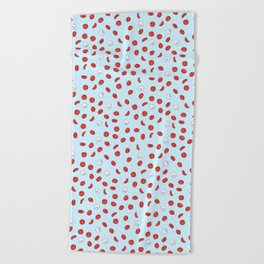 Cute Blood Cells Pattern Beach Towel
