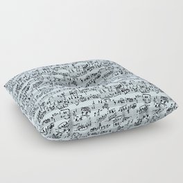Hand Written Sheet Music // Light Blue Floor Pillow