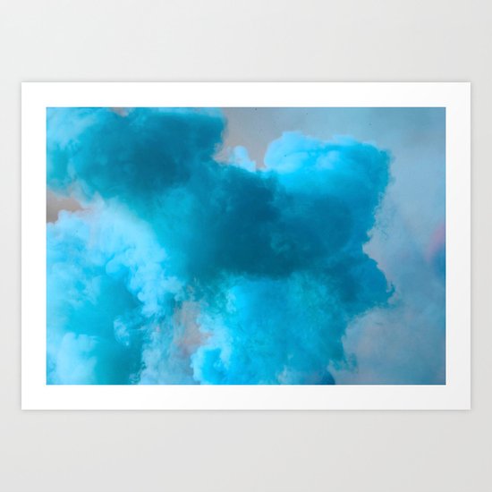 Blue smoke Art Print