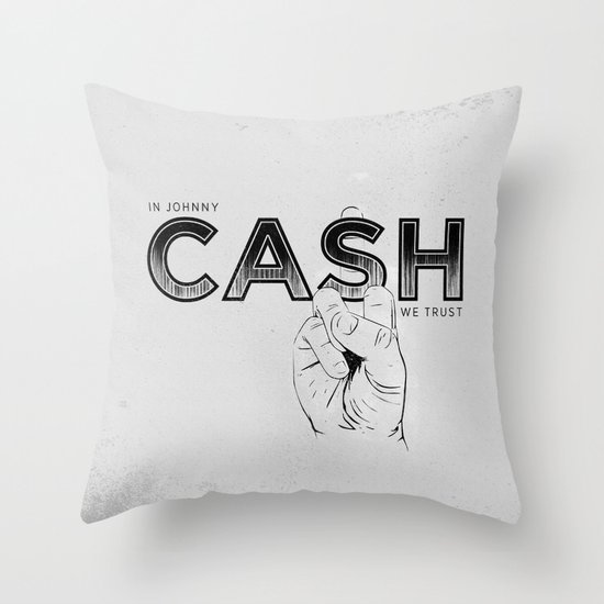 In Johnny Cash We Trust. Throw Pillow