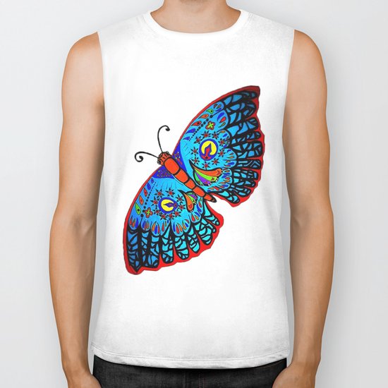 Butterfly Biker Tank