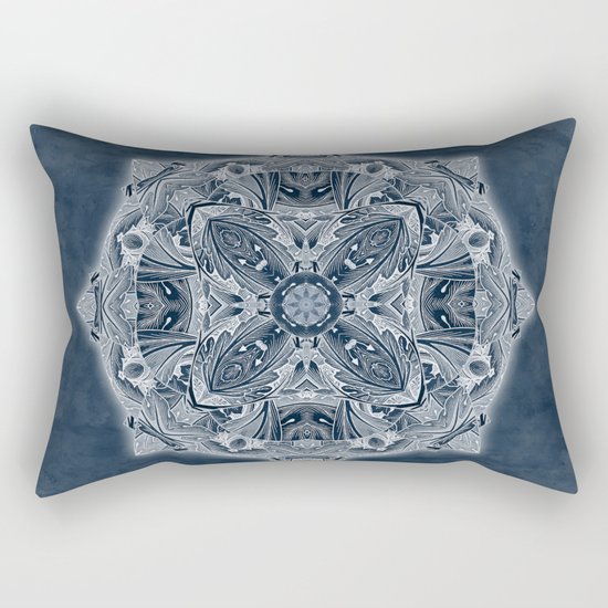 Natural Blueprint Rectangular Pillow