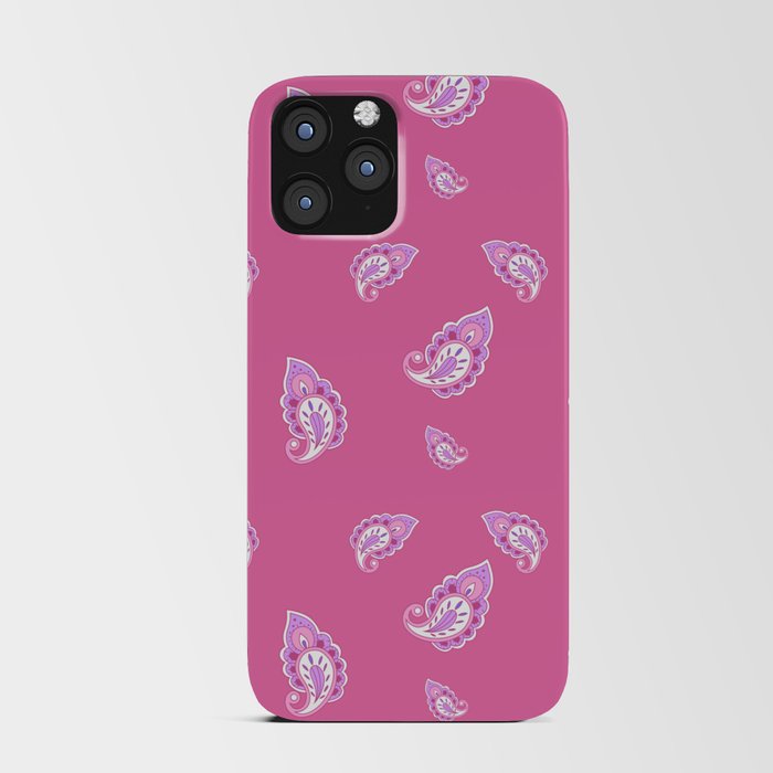 Mystic Leaf Pink Lavender White iPhone Card Case