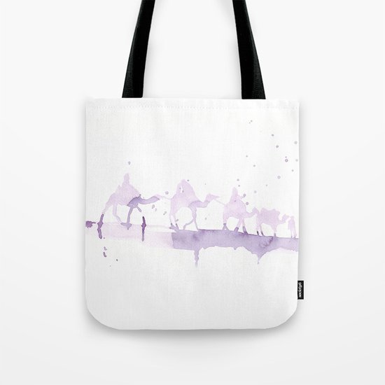 Watercolor landscape illustration_Sahara Tote Bag
