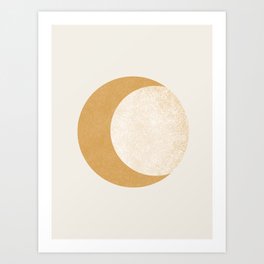 Moon Crescent - Gold Art Print