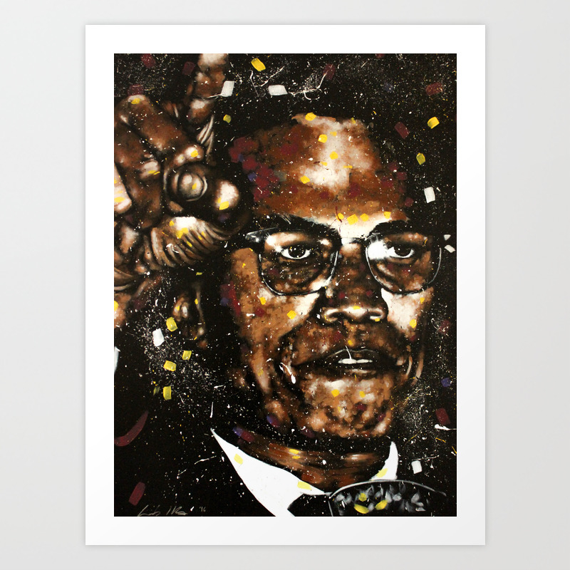 Malcolm X Art Print By Finaolife1 Society6