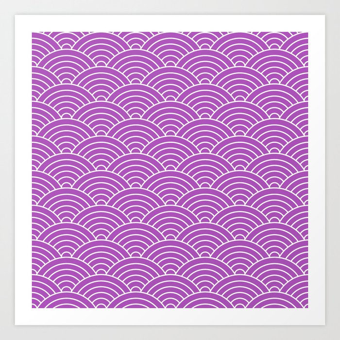 Japanese Seigaiha Wave Pattern Art Print