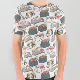 Sushi Cats All Over Graphic Tee