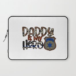 Daddy is my hero police Fathersday 2022 gifts Laptop Sleeve