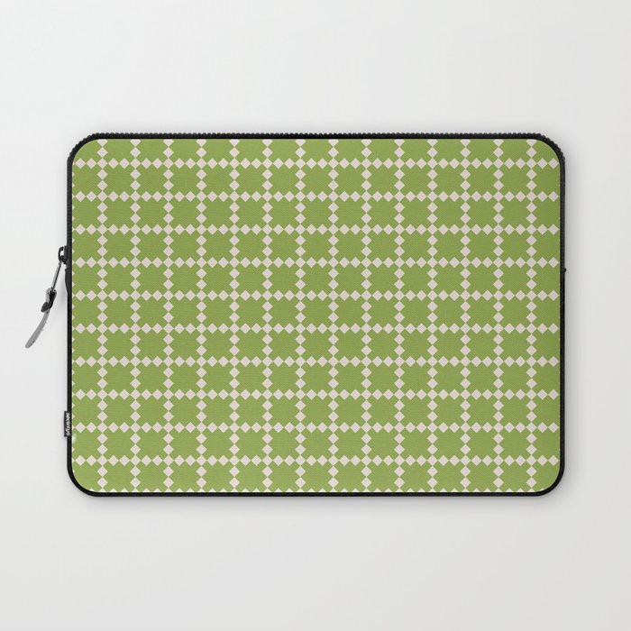 Geometric retro spring green pattern Laptop Sleeve