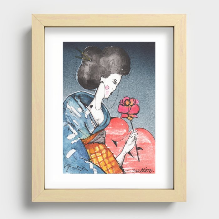 About a Girl Recessed Framed Print