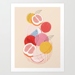 Fruit basket I Art Print