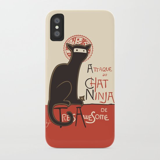 A French Ninja Cat (Le Chat Ninja) iPhone Case