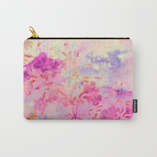 pink flowers and blue sky Carry-All Pouch