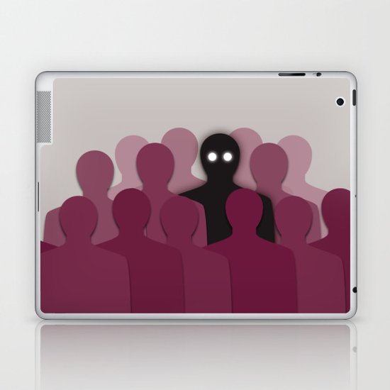 Different And Alone In Crowd Laptop & iPad Skin