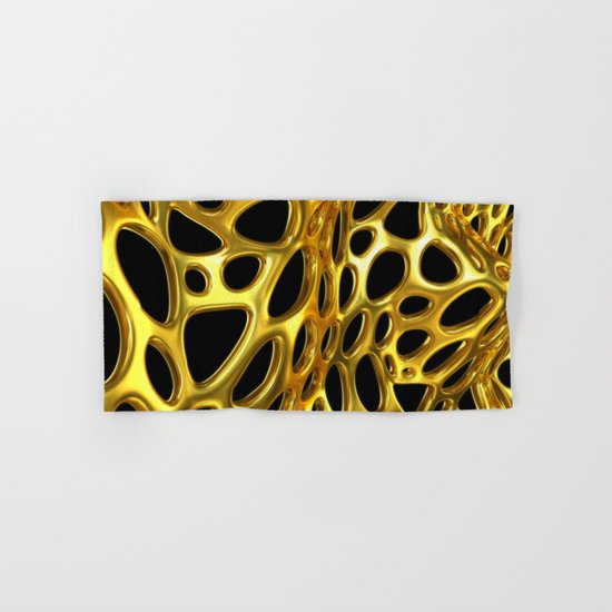Voronoi Gold Surface Hand & Bath Towel