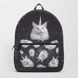 Unicorn Cat Backpack | Galaxy, Stars, Curated, Animal, Caticorn, Illustration, Graphicdesign, Love, Unicat, Unicorn 