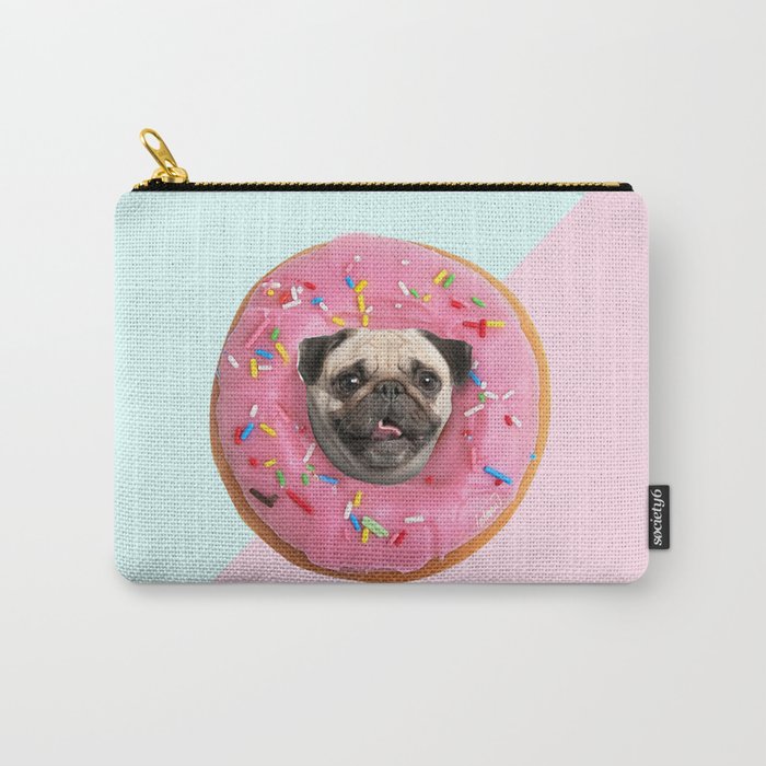 Pug Strawberry Donut Carry-All Pouch