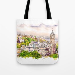 Edinburgh cityscape Tote Bag