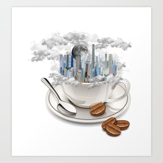 Coffe City Art Print