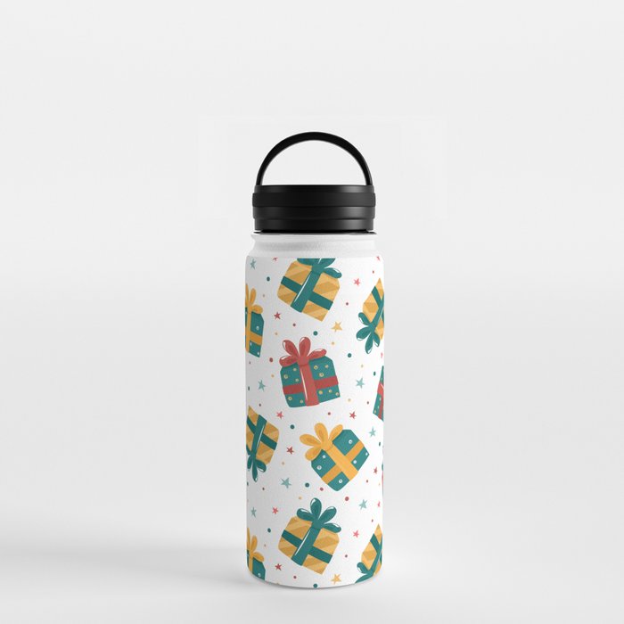 Christmas gifts seamless pattern Water Bottle