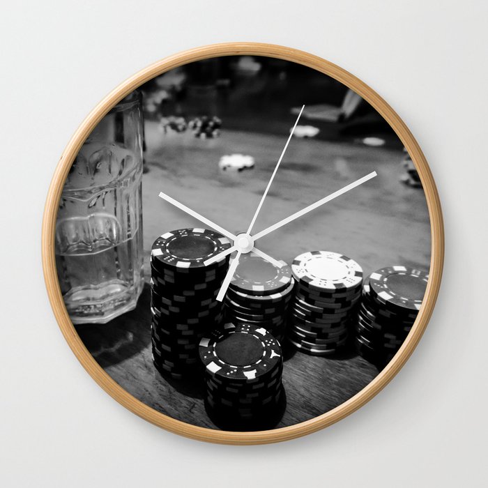 Poker Time Wall Clock