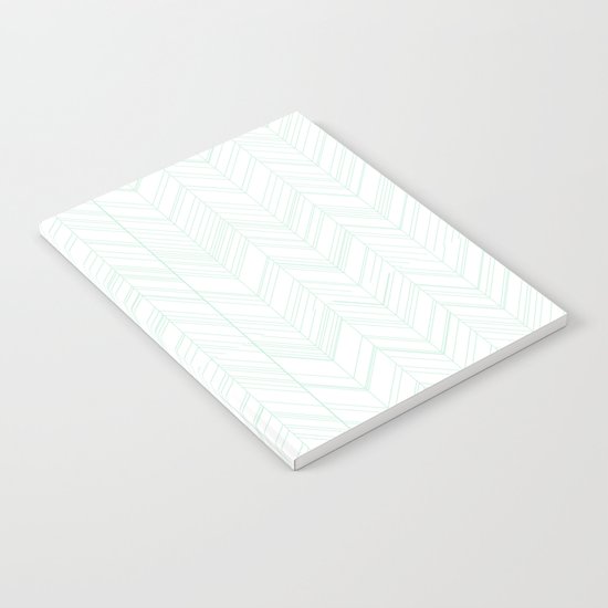 Abstract chevron pattern- light green Notebook