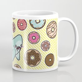 Drooling over Donuts Coffee Mug | Funny, Illustration, Animal, Vector 